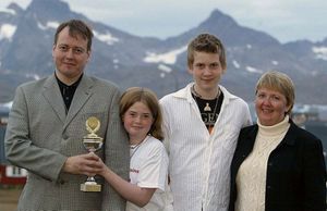Jhann, Sigurlaug, Hjrtur og Jnna  Grnlandi 2004.
